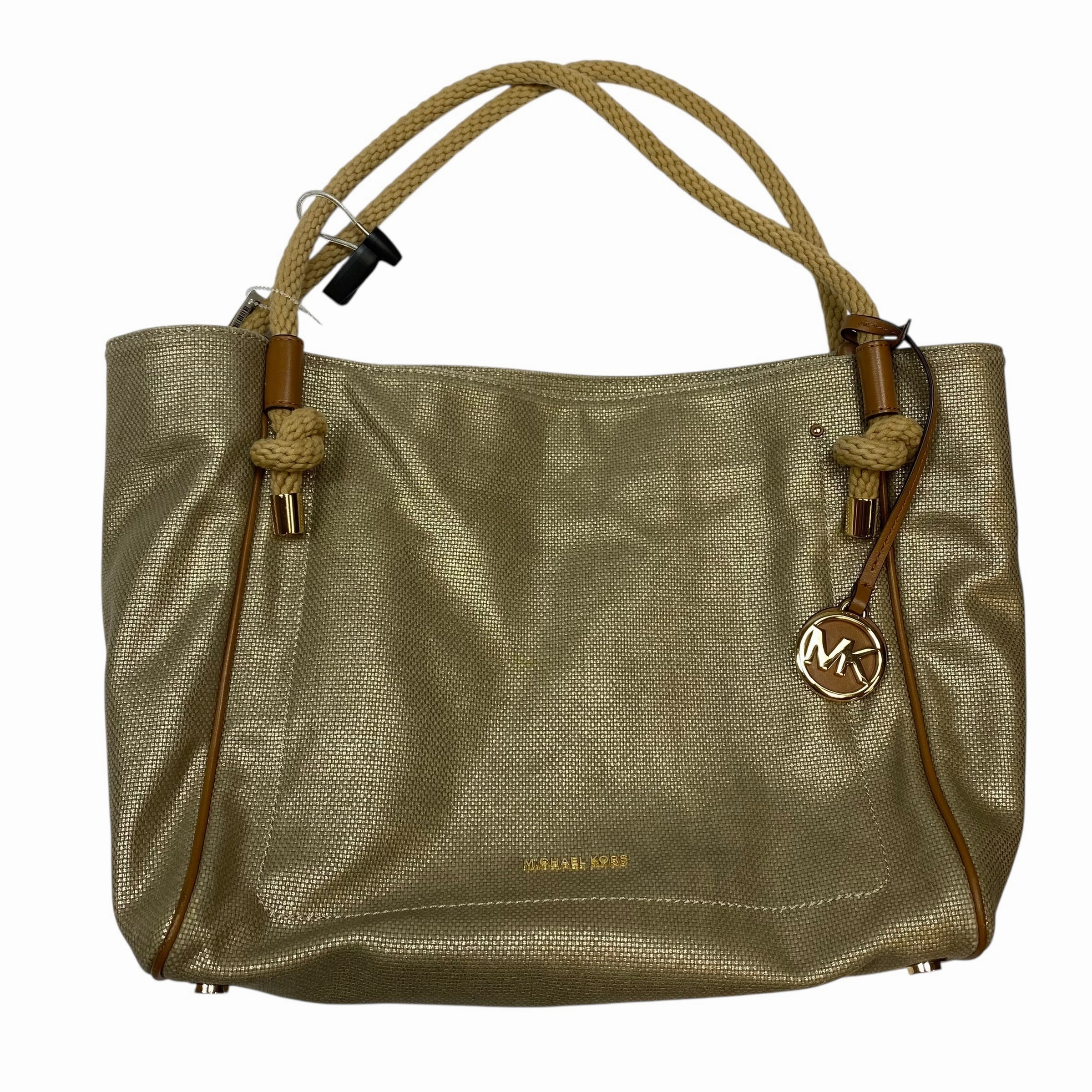 Handbag Designer By Michael Kors In Gold, Size:Large