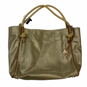 Handbag Designer By Michael Kors In Gold, Size:Large