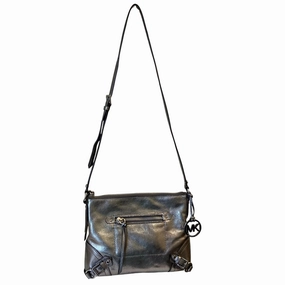 Handbag Designer By Michael Kors In Silver, Size:Medium
