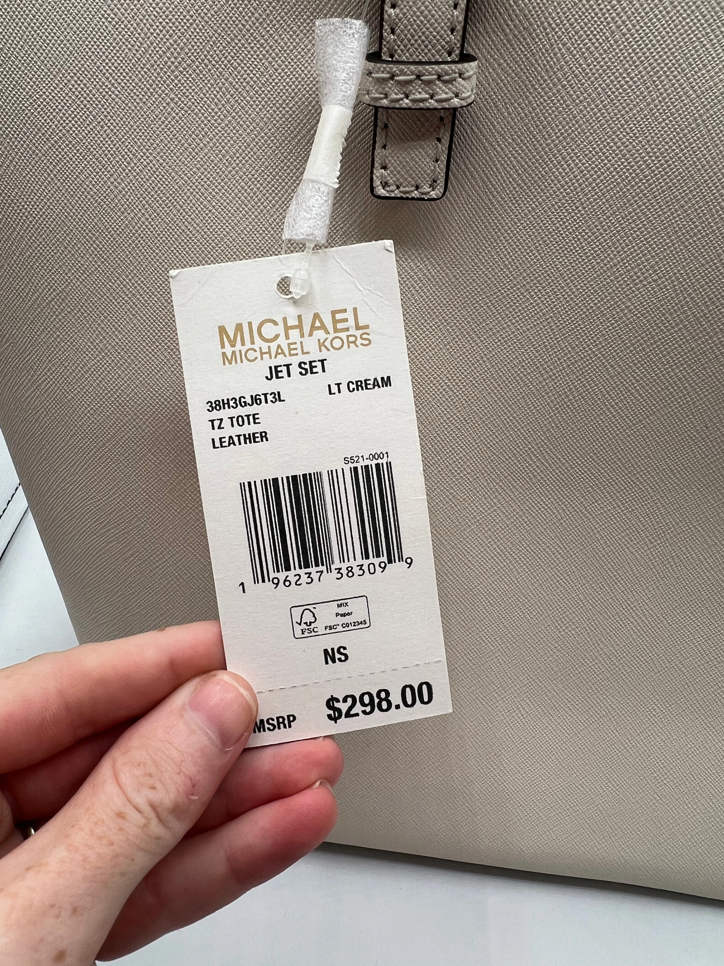 HANDBAG DESIGNER by MICHAEL KORS In WHITE, Size: LARGE