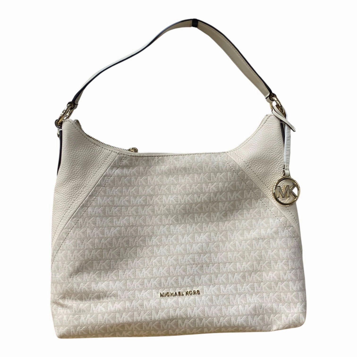 Handbag Designer By Michael Kors In White, Size:Medium