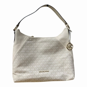 Handbag Designer By Michael Kors In White, Size:Medium