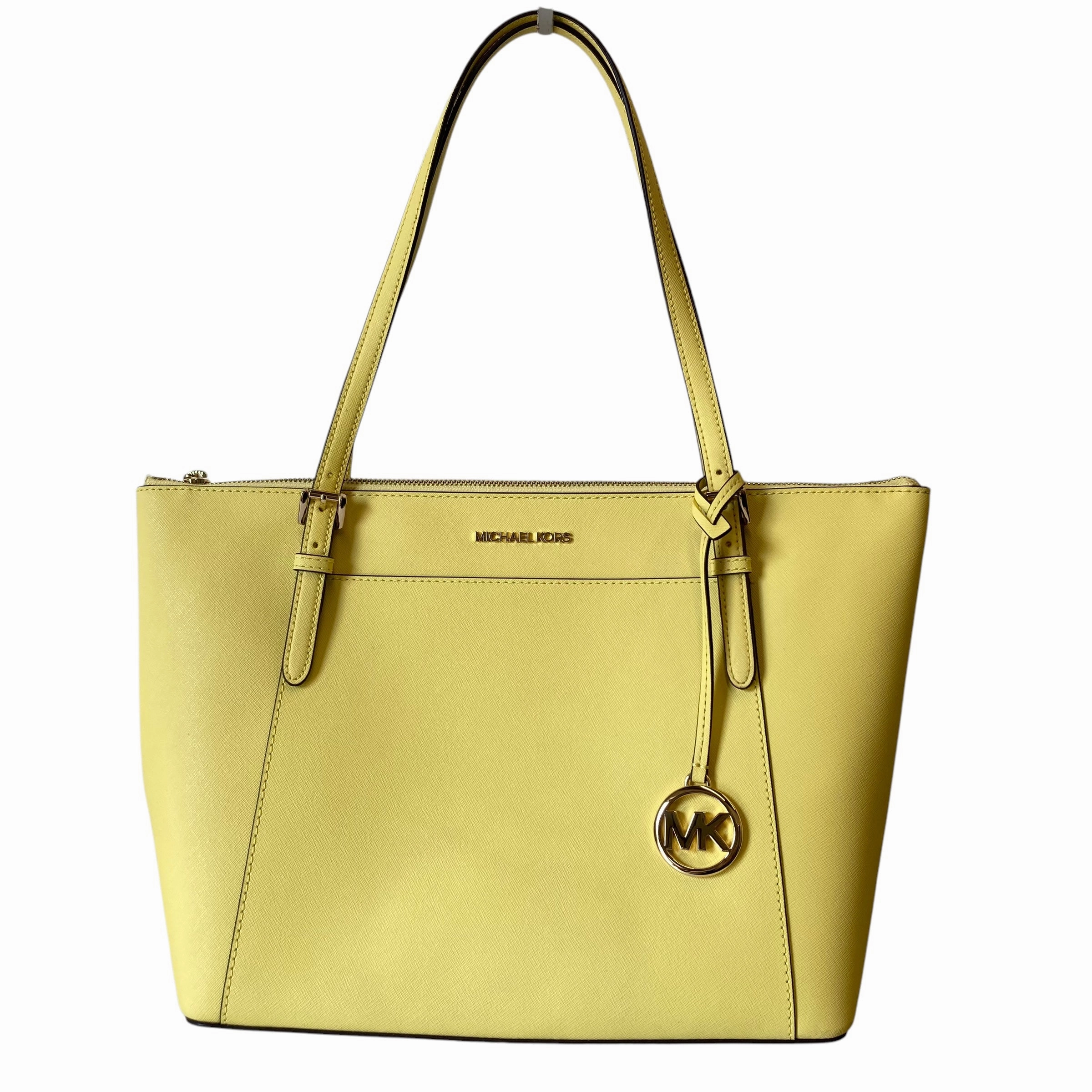 Handbag Designer By Michael Kors In Yellow, Size:Large