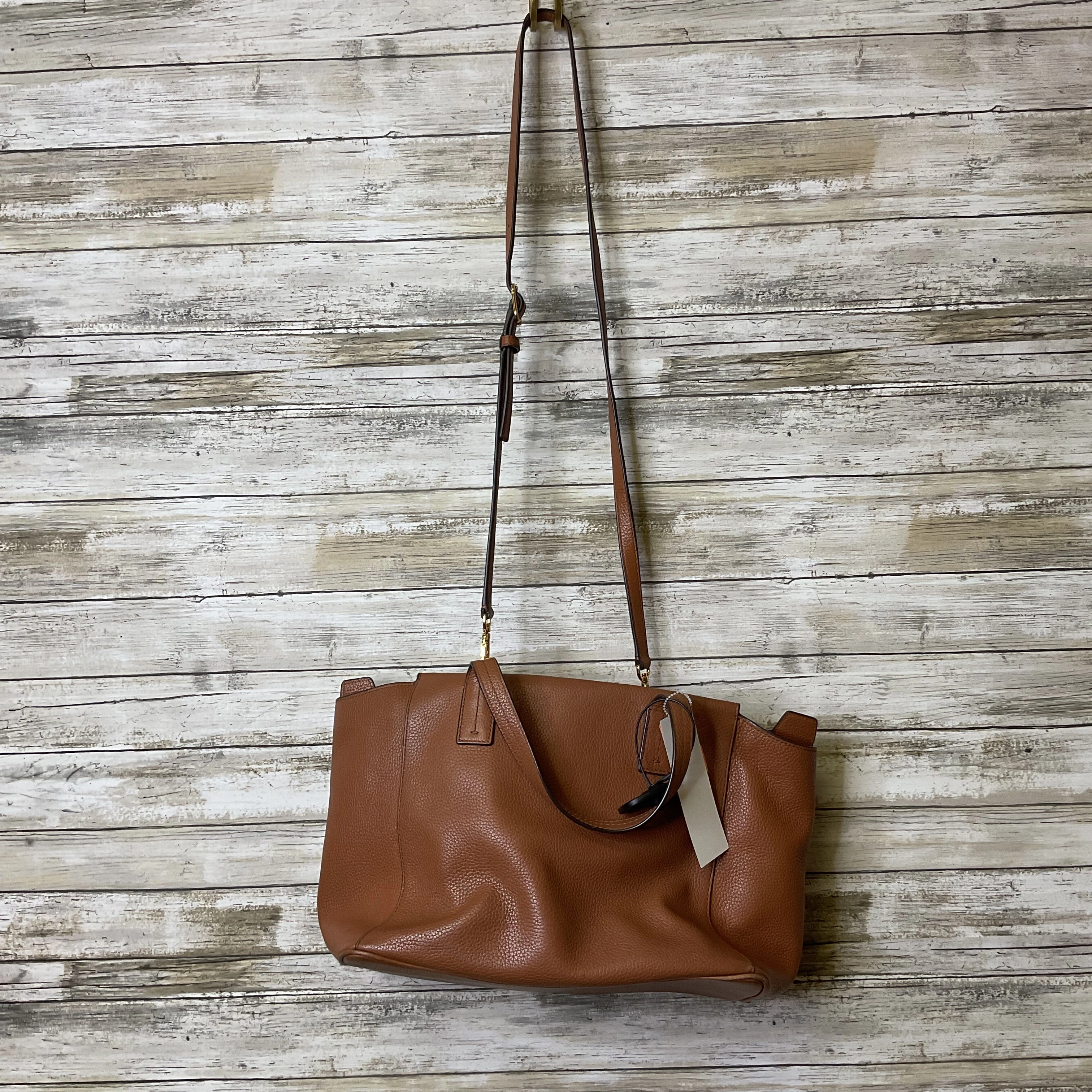 Handbag Designer By Tory Burch In Brown, Size:Large