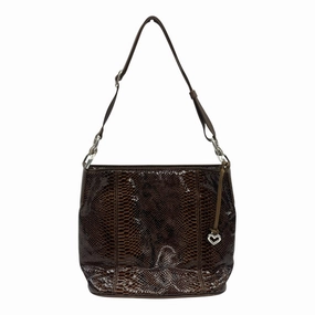 Handbag Leather By Brighton In Brown, Size:Medium