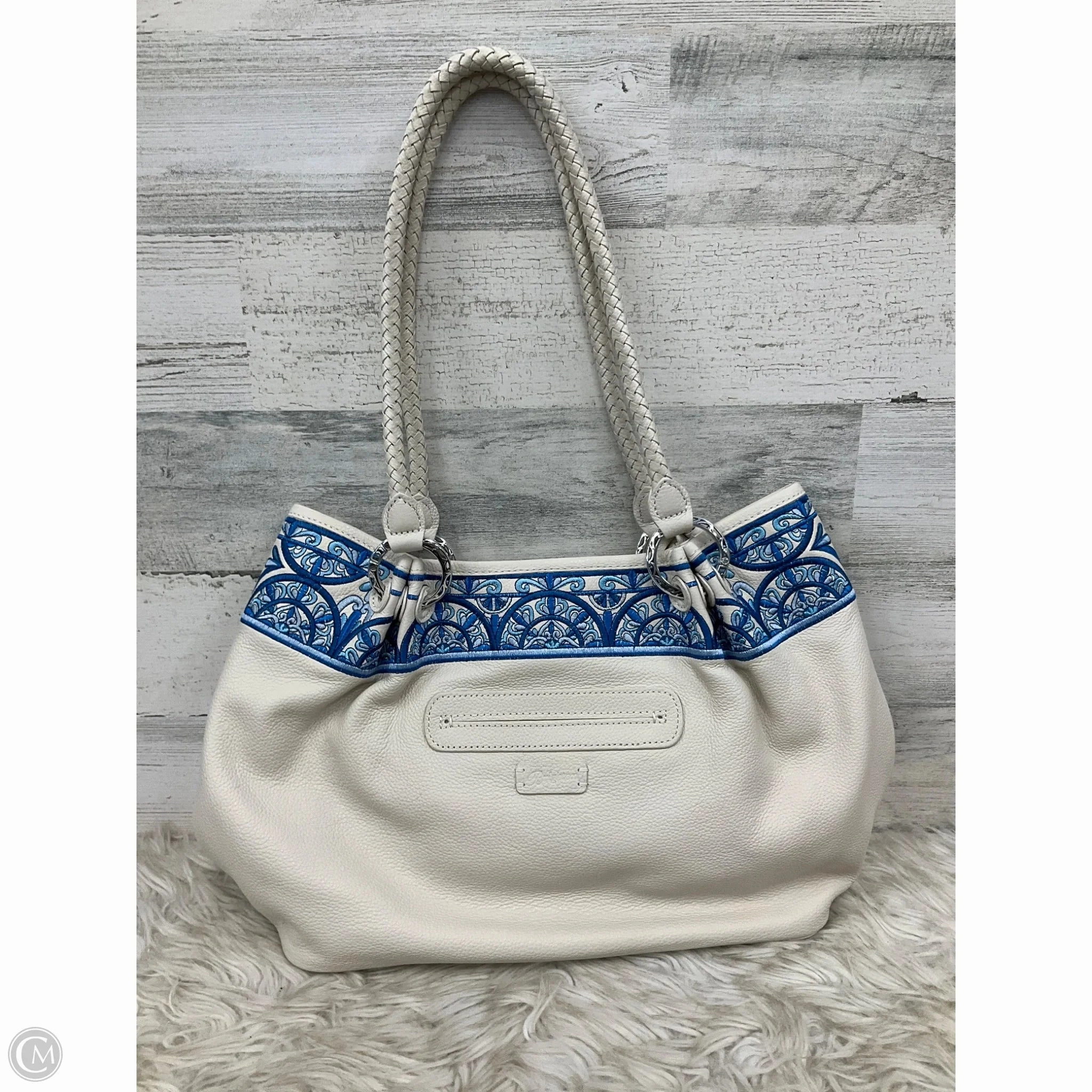 Handbag Leather By Brighton, Size: Large