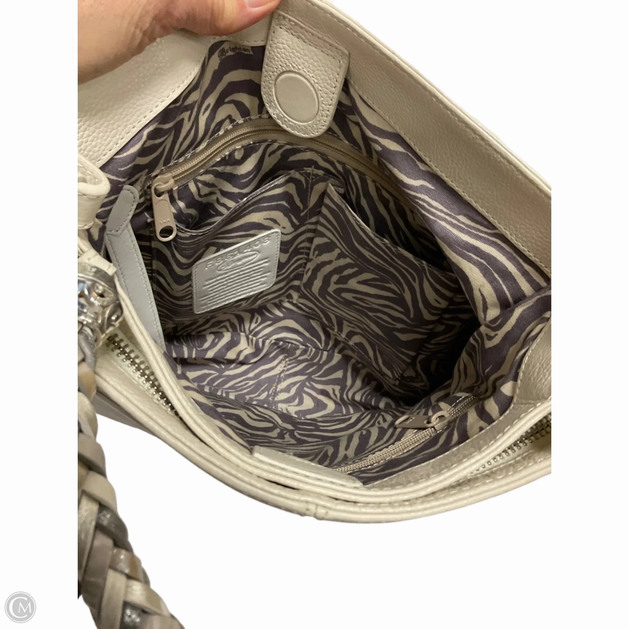 Handbag Leather By Brighton, Size: Large