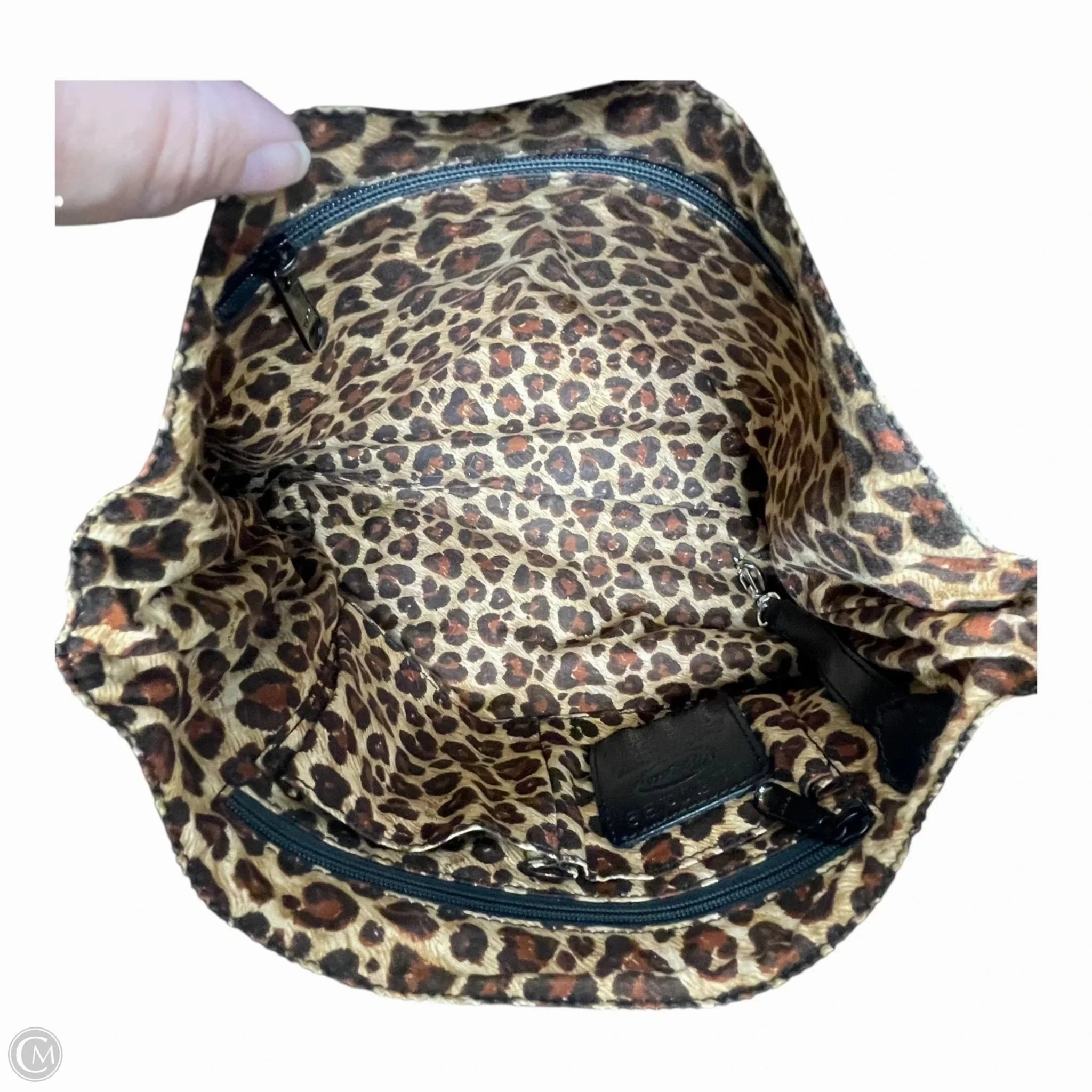 Handbag Leather By Brighton, Size: Large