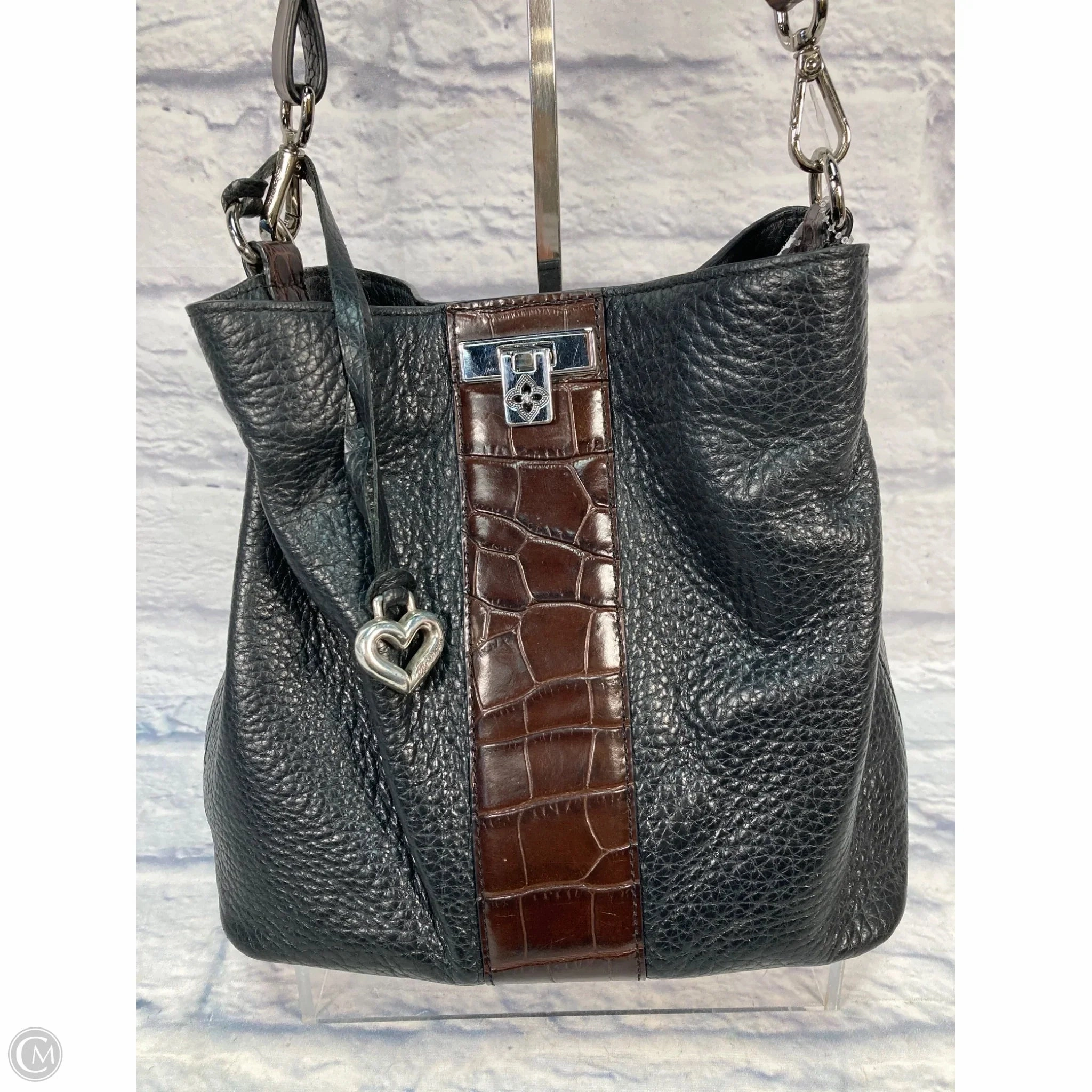 Handbag Leather By Brighton, Size: Medium