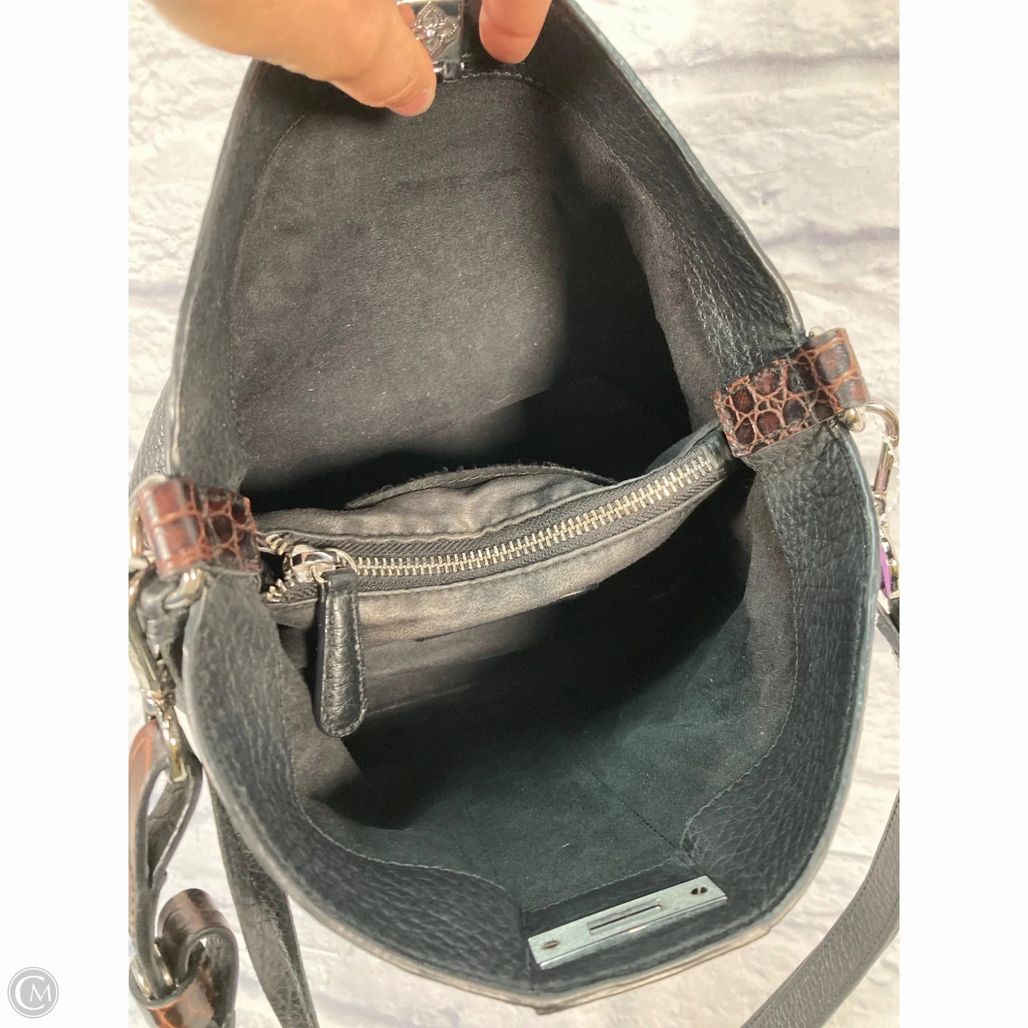 Handbag Leather By Brighton, Size: Medium
