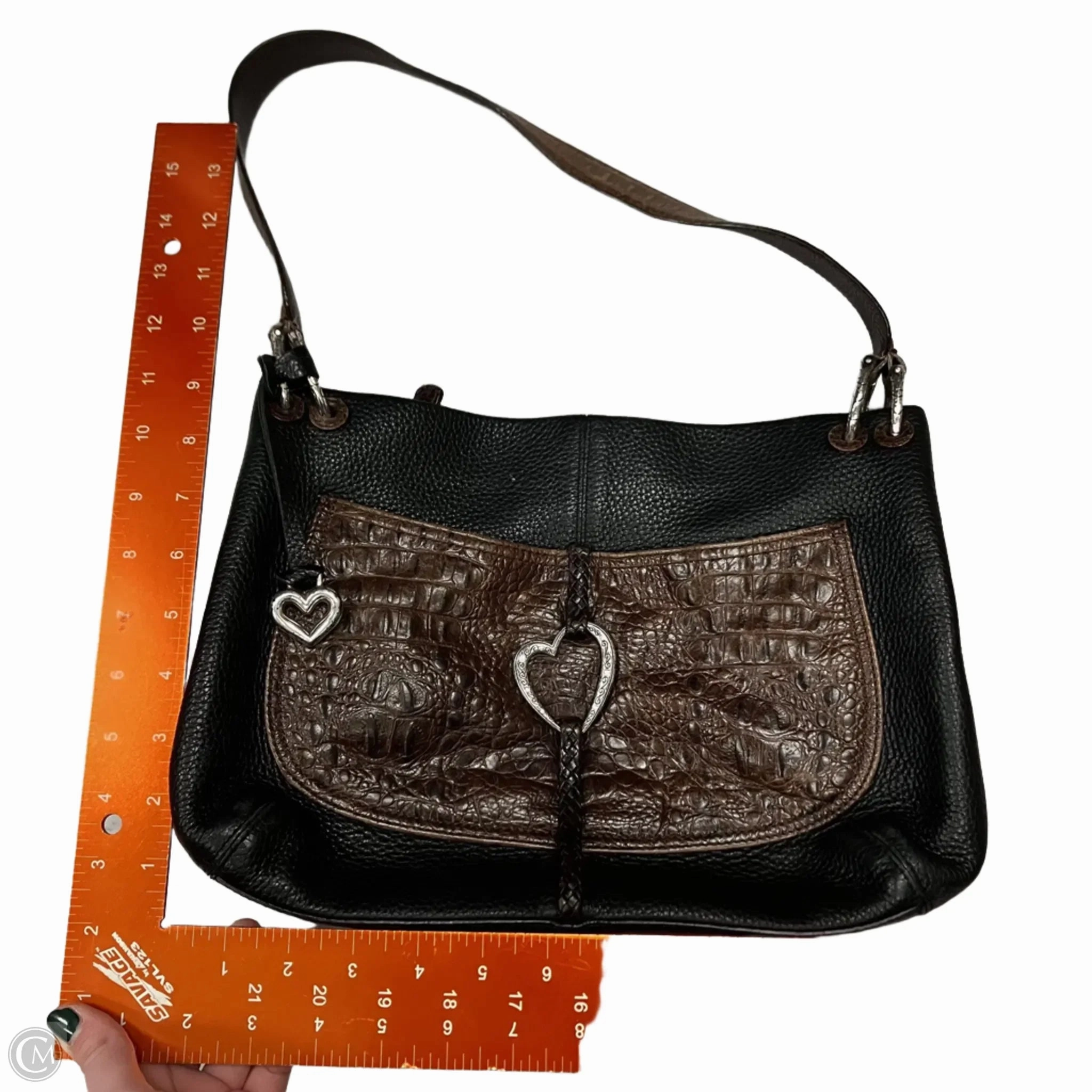 Handbag Leather By Brighton, Size: Medium