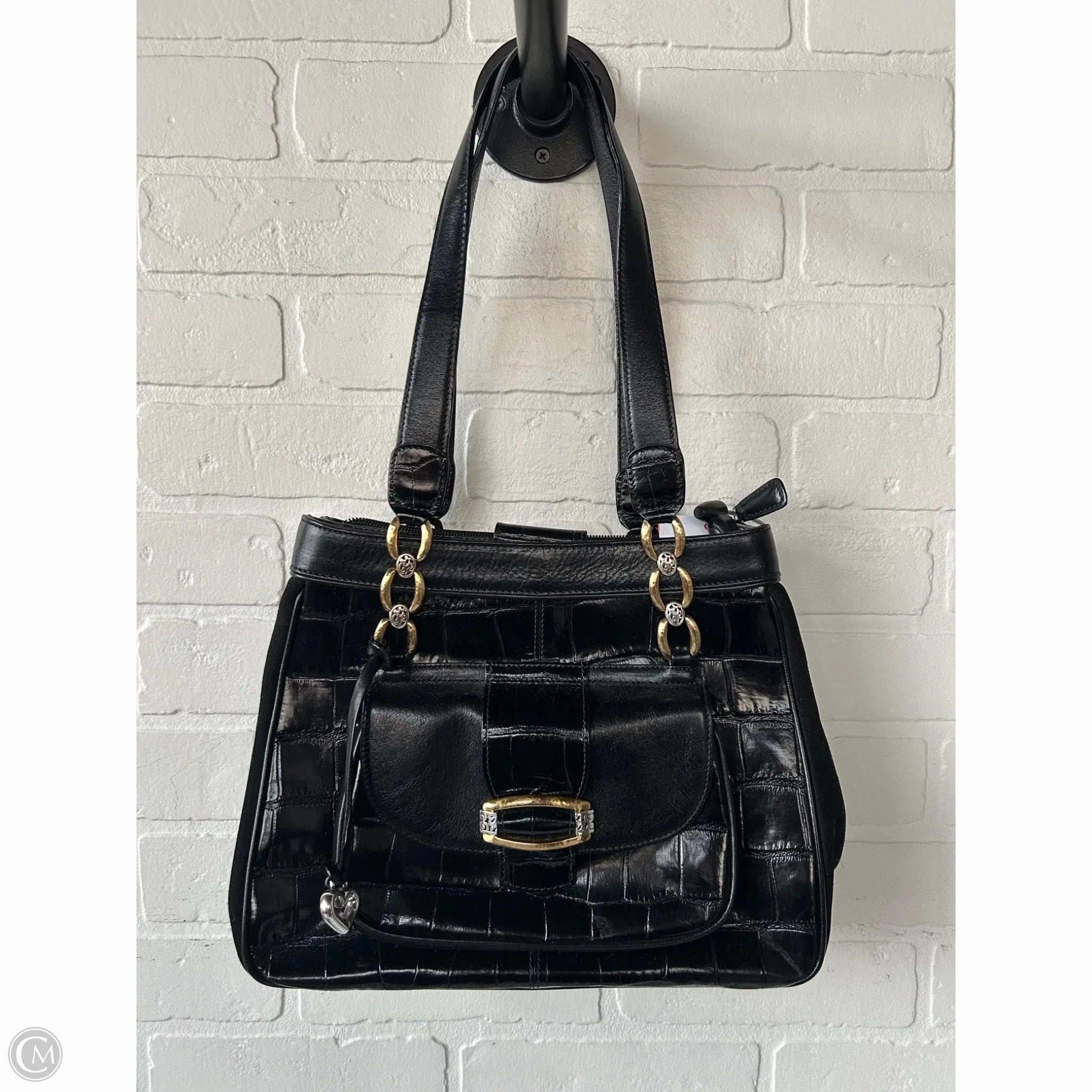 Handbag Leather By Brighton, Size: Medium