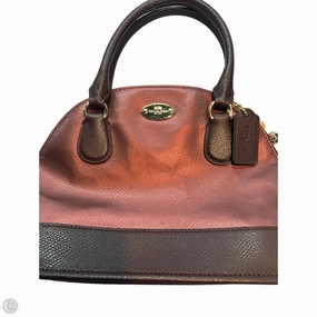 Handbag Leather By Coach, Size: Small