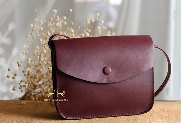 Handmade Leather phone purse stachel bag for women leather shoulder bag