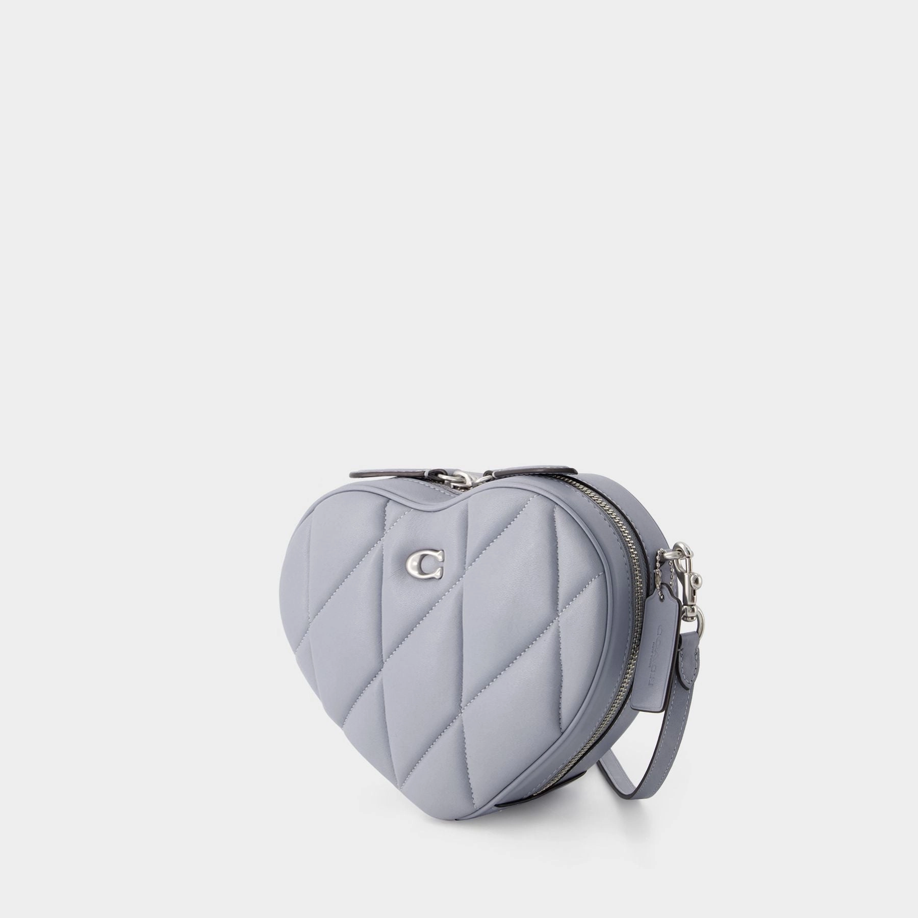 Heart Crossbody - Coach - Leather - Grey Blue