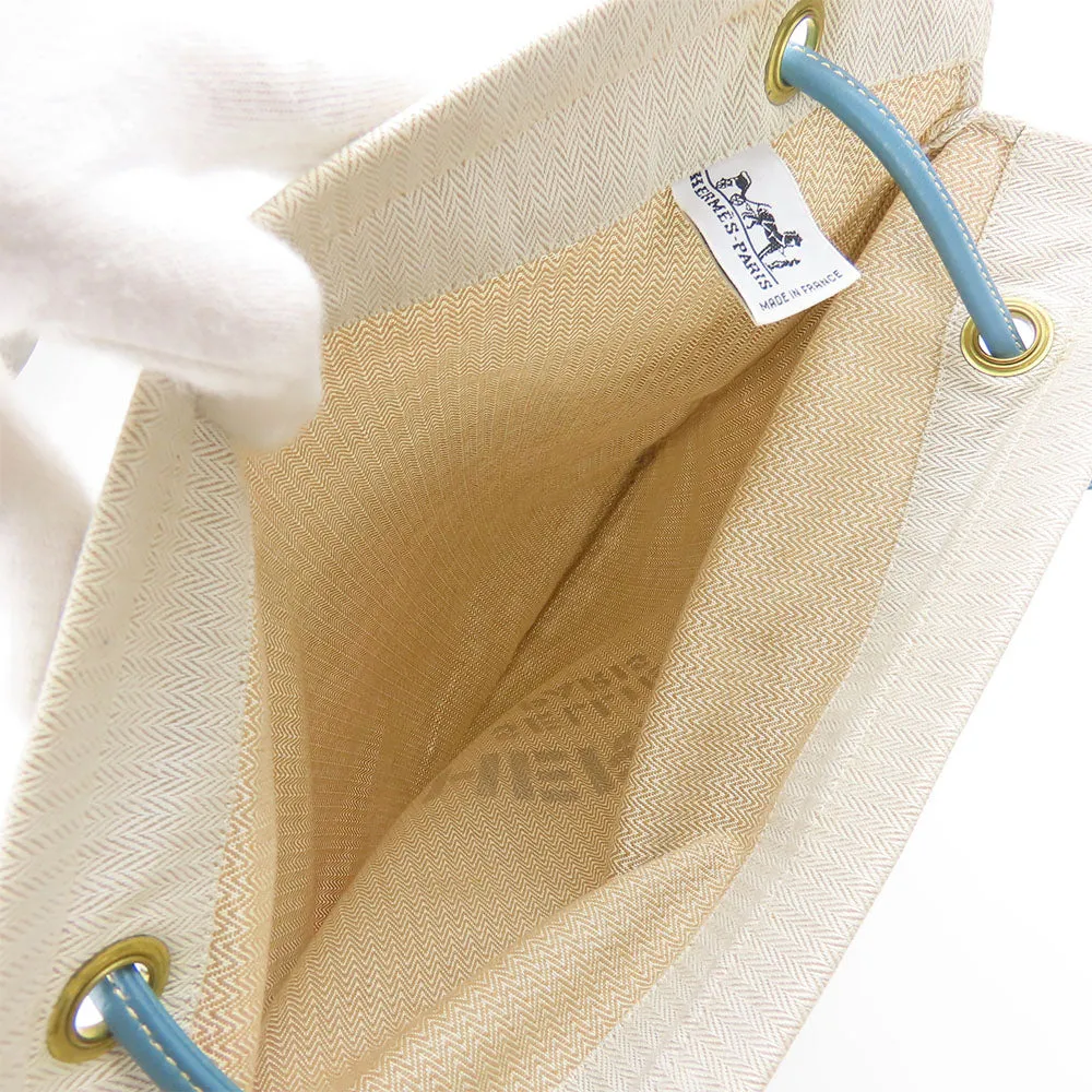 HERMES Shoulder Bag Cotton, Leather beige Alain GM unisex(Unisex) Used