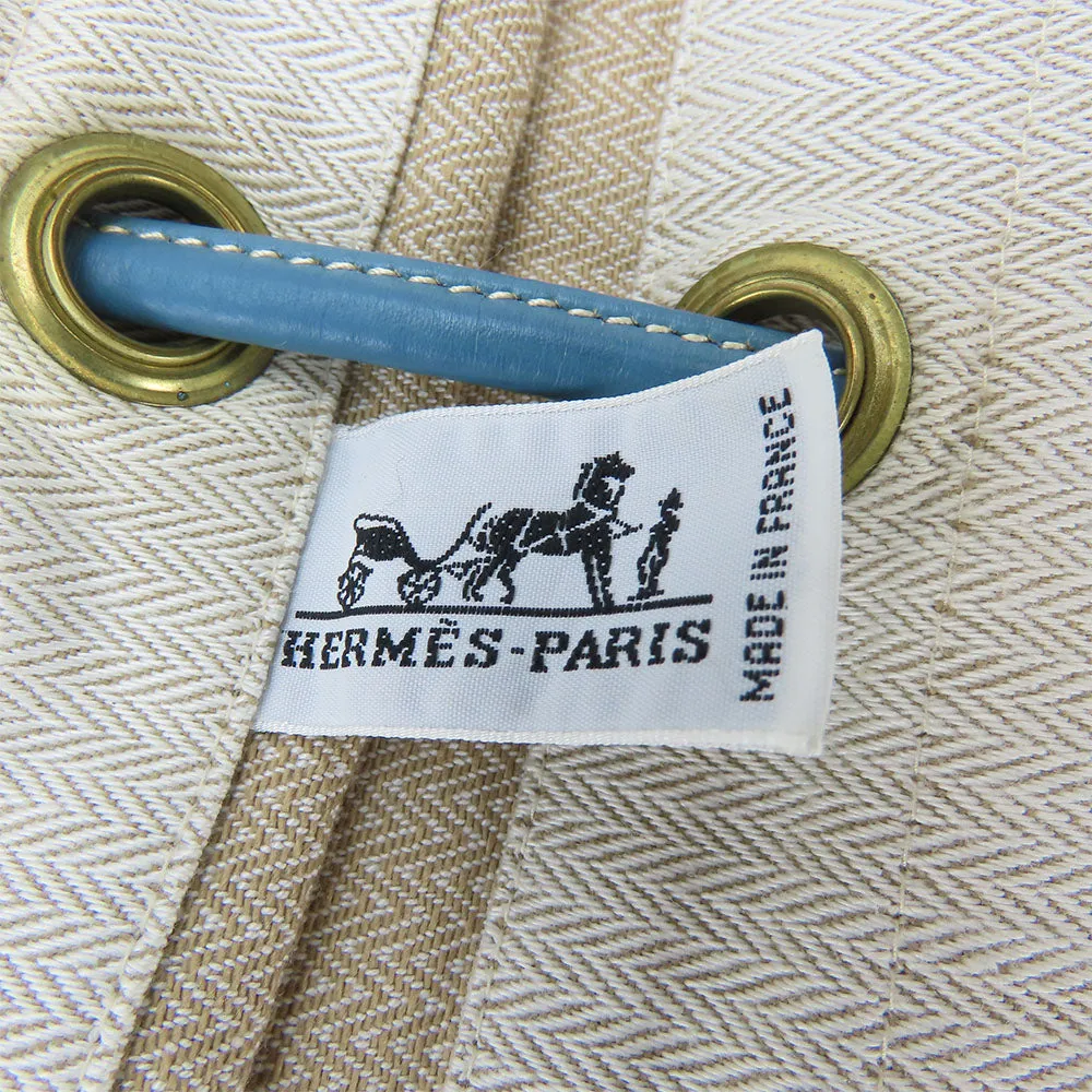 HERMES Shoulder Bag Cotton, Leather beige Alain GM unisex(Unisex) Used