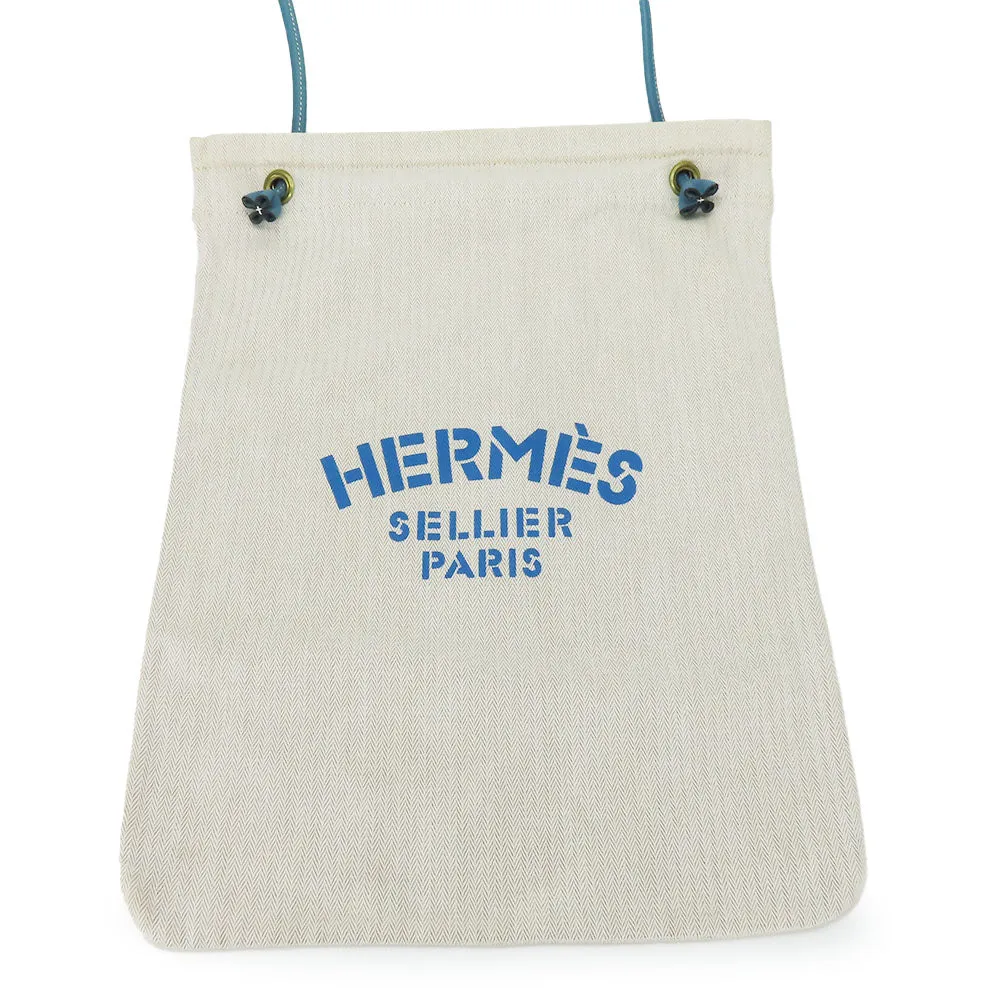HERMES Shoulder Bag Cotton, Leather beige Alain GM unisex(Unisex) Used