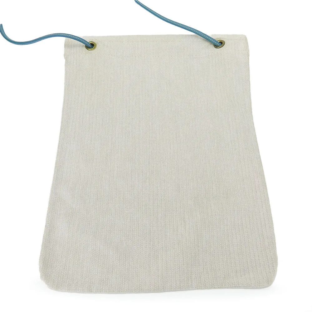 HERMES Shoulder Bag Cotton, Leather beige Alain GM unisex(Unisex) Used