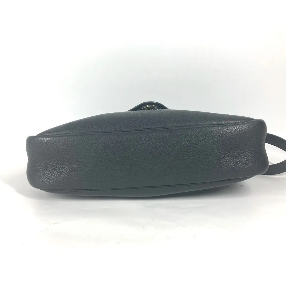 HERMES Shoulder Bag leather black Serie Christine