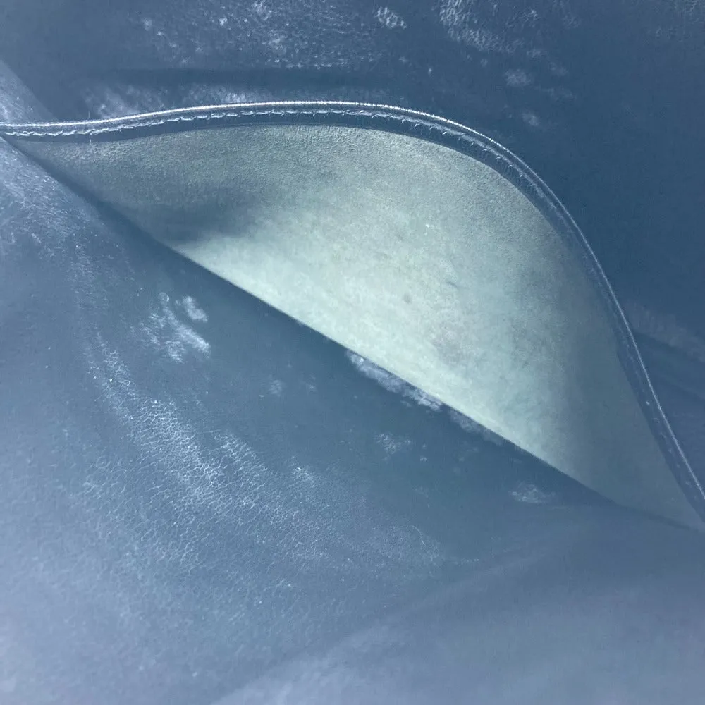 HERMES Shoulder Bag leather black Serie Christine