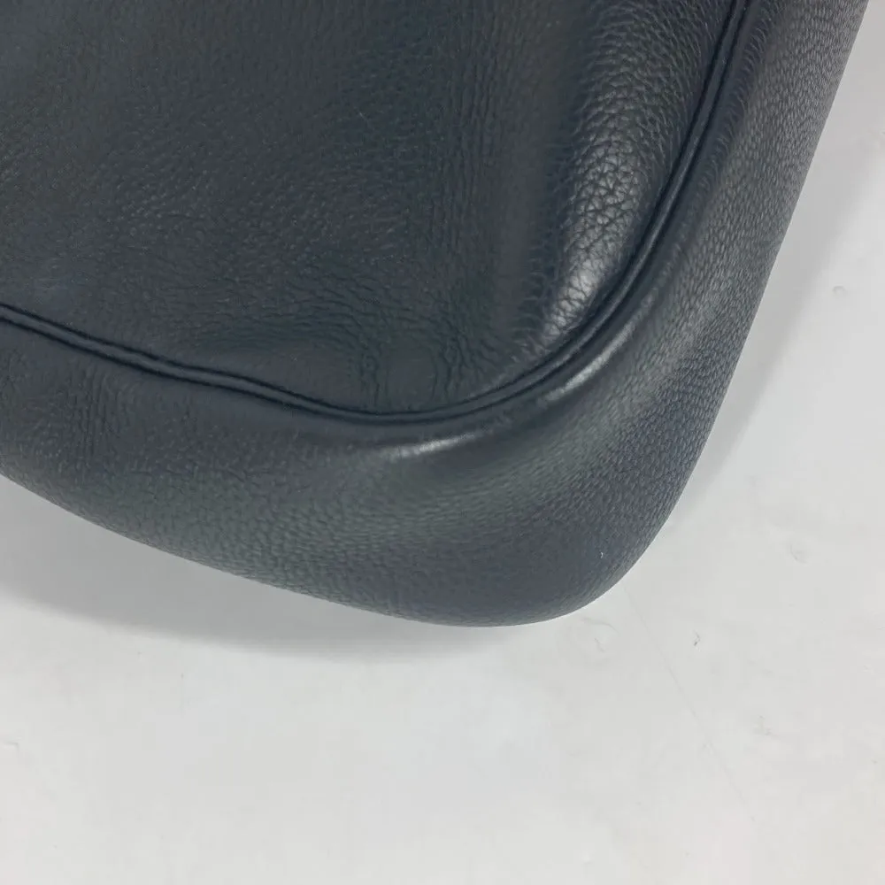 HERMES Shoulder Bag leather black Serie Christine
