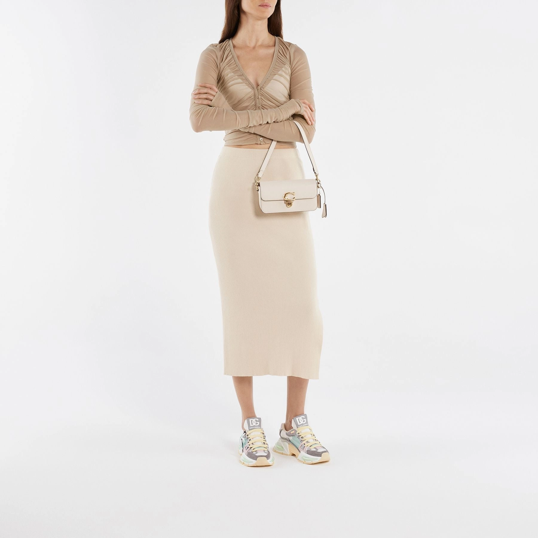 Hobo Studio Baguette - Coach - Leather - Beige