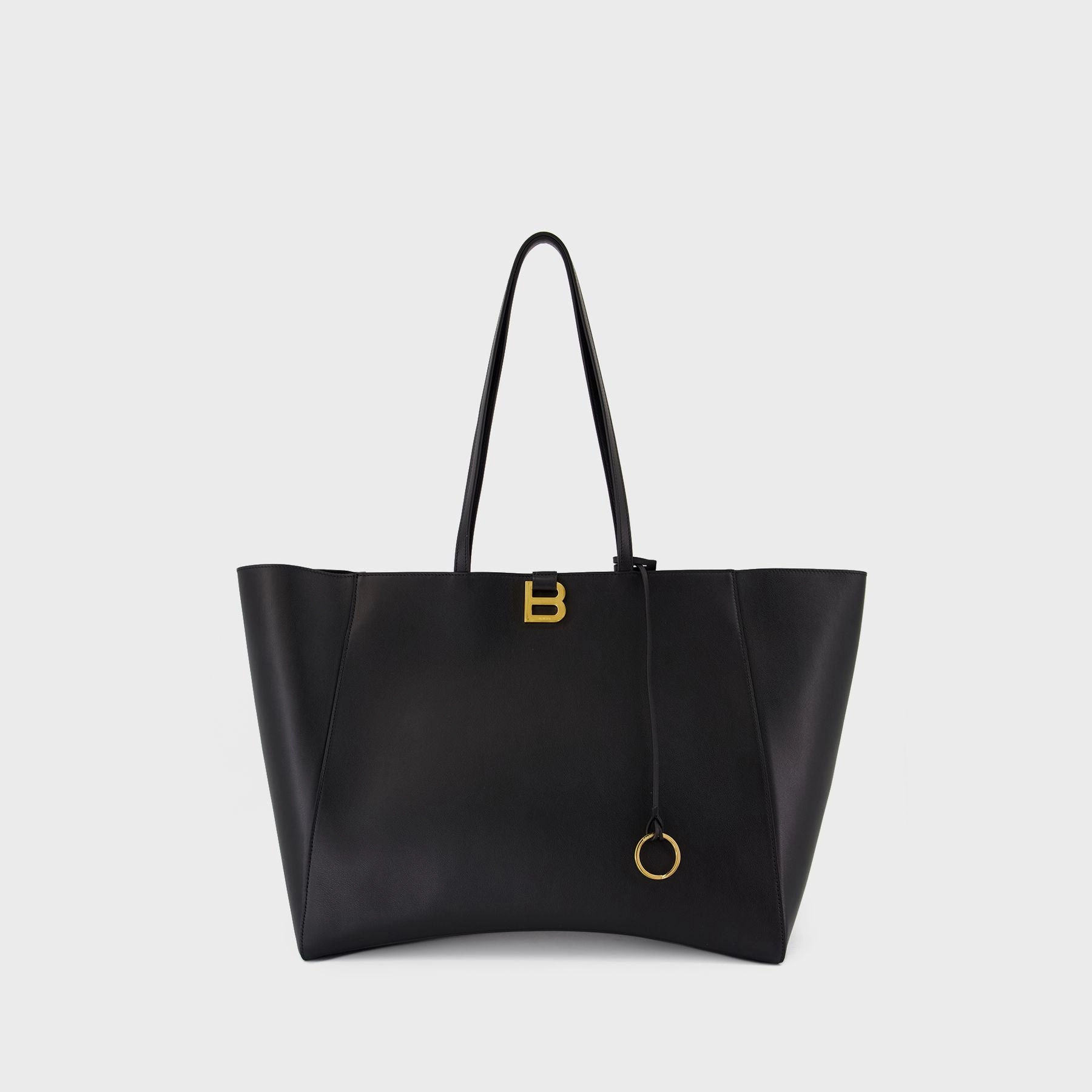 Hourglass Soft Large Shopper Bag - Balenciaga - Leather - Black