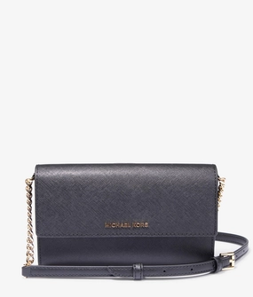 Jet set large frame crossbody in black