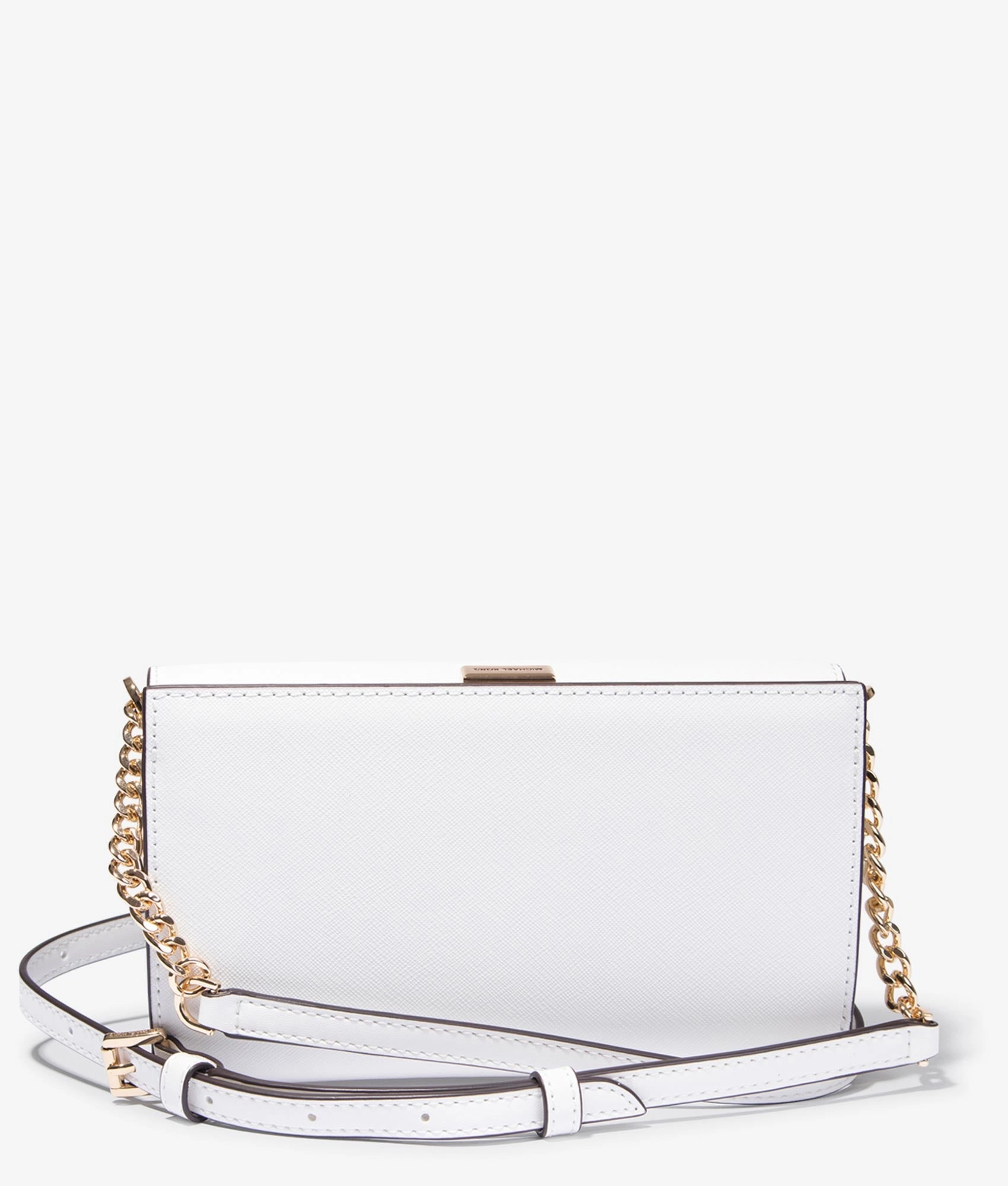 Jet set large frame crossbody in optic white