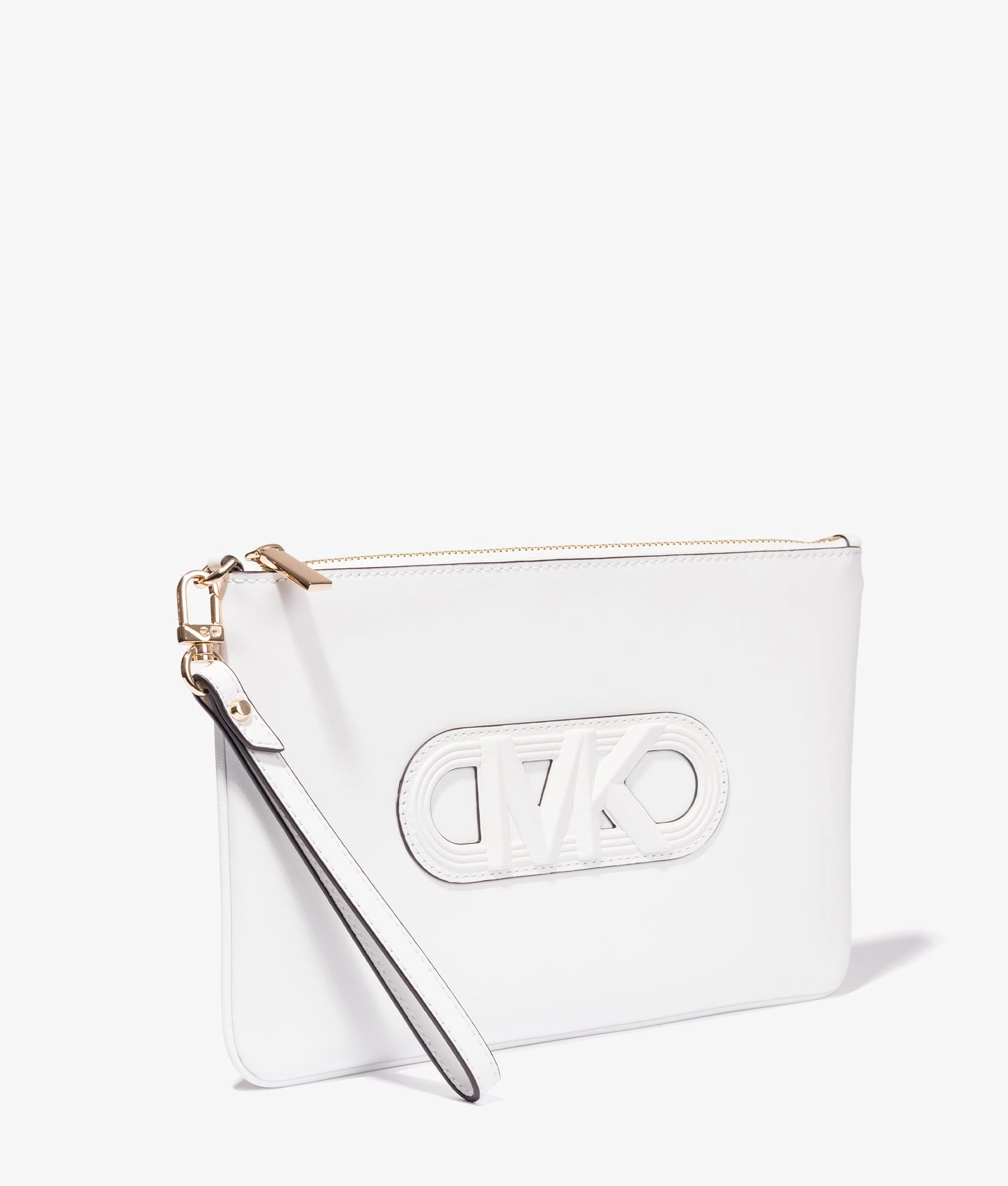 Jet set large wristlet in optic white