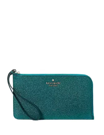 Kate Spade New York Lucy Glitter Medium L-Zip Wristlet
