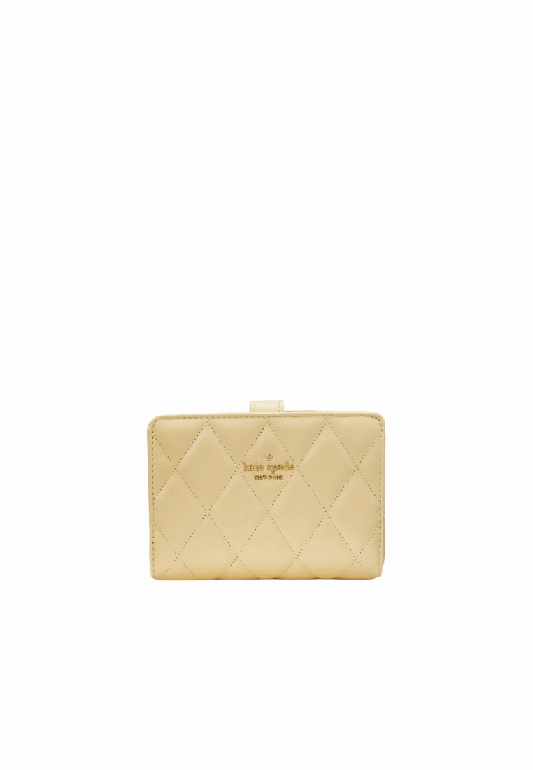 Kate Spade Carey Medium Wallet Compact Bifold In Butter KG424