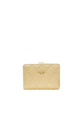 Kate Spade Carey Medium Wallet Compact Bifold In Butter KG424