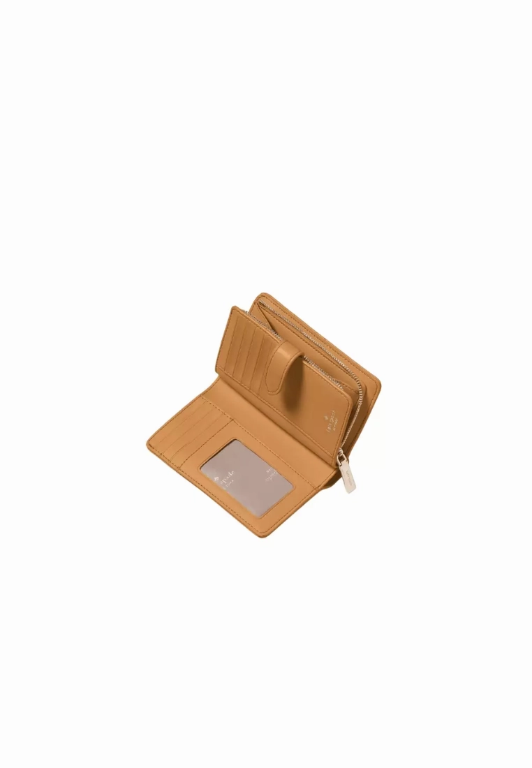Kate Spade Carey Medium Wallet Compact Bifold In Tiramisu KG424