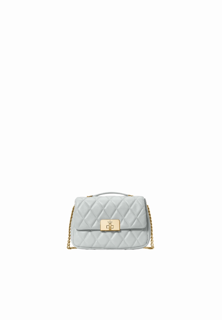 Kate Spade Carey Quilted Crossbody Bag Small Flap In Stone Path Kj949