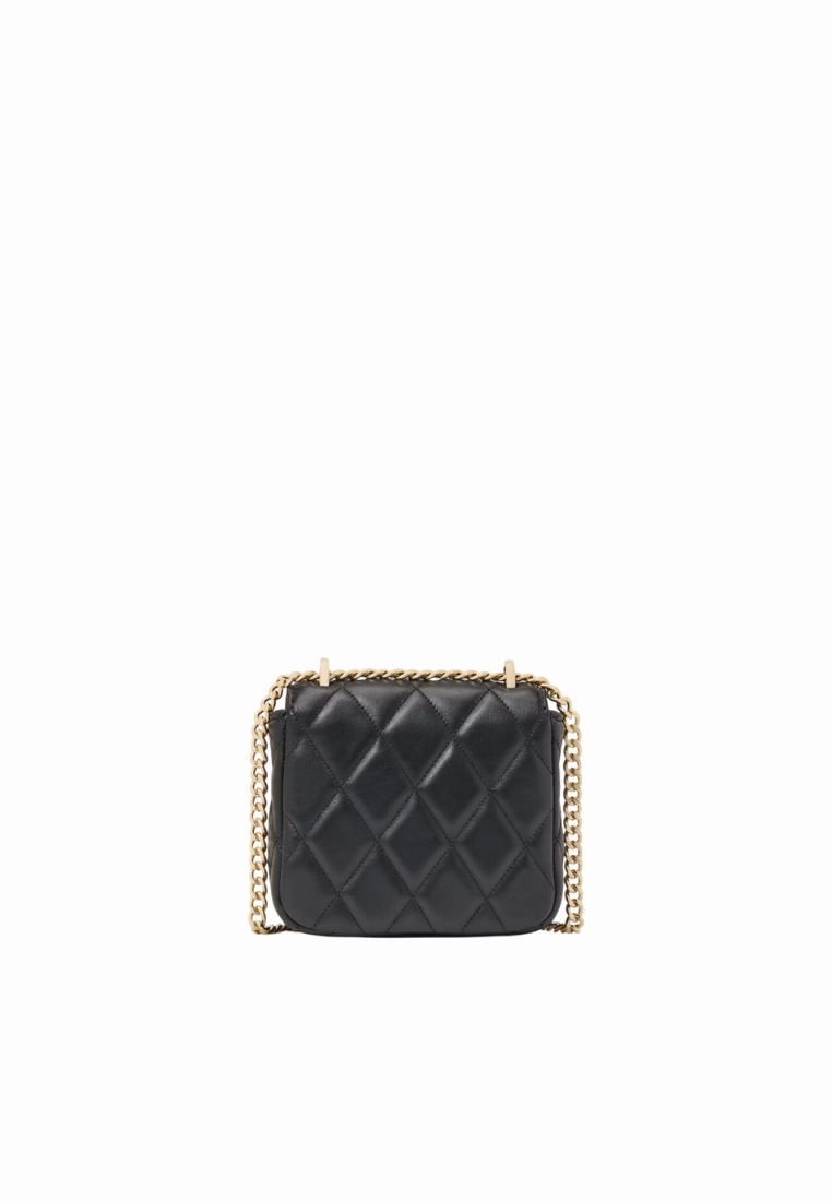 Kate Spade Carey Quilted Micro Flap Crossbody Bag In Black KJ956