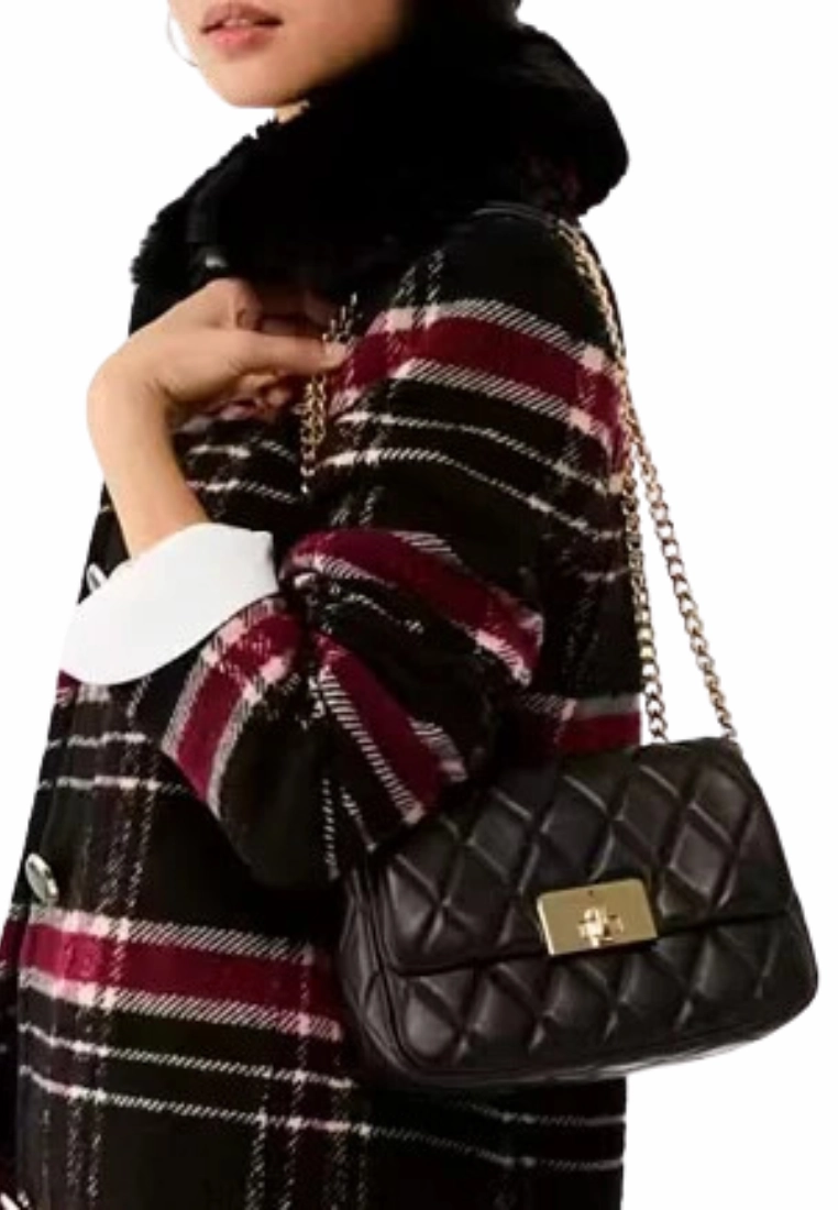 Kate Spade Carey Quilted Small Flap Crossbody Bag In Black KJ949