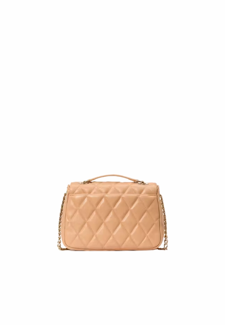 Kate Spade Carey Quilted Small Flap Crossbody Bag In Tiramisu KJ949
