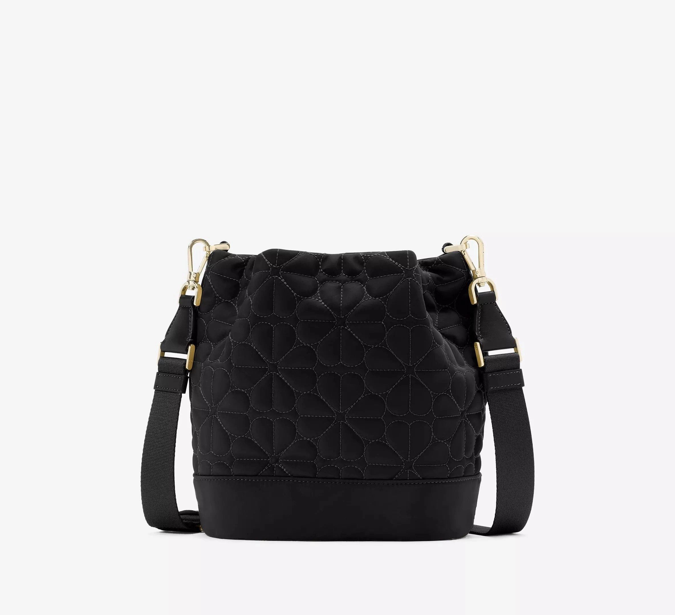 Kate Spade Flower Quilted Fabric Bucket Bag