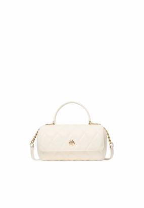Kate Spade Heart Barrel Quilted Crossbody Bag In Meringue KK175