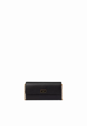 Kate Spade Katy Flap Continental Wallet Crossbody Bag In Black K8914