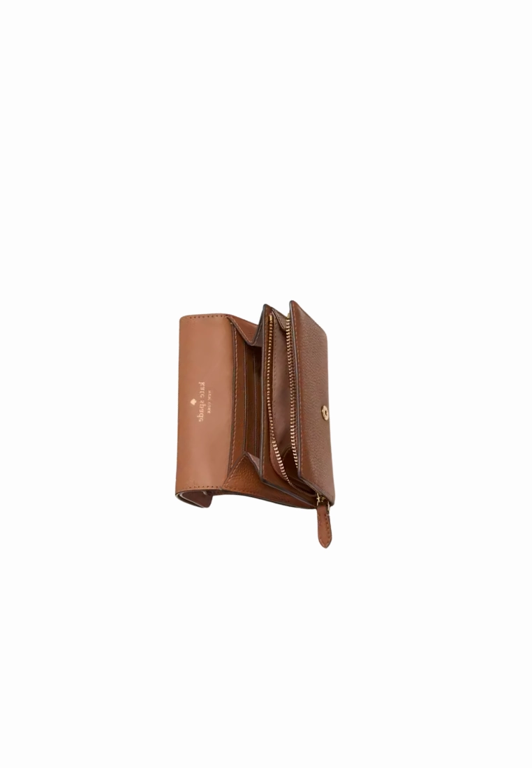 Kate Spade Kayla Small L-Zip Wallet In Warm Ginger KK056