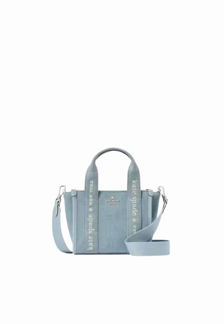 Kate Spade Kip Denim Mini Tote Bag In Blue Multi KL066