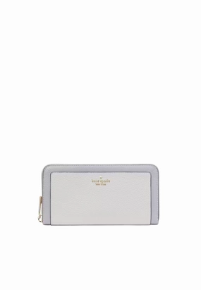 Kate Spade Lena Colorblock Large Continental Wallet In Mountain Grey KI835