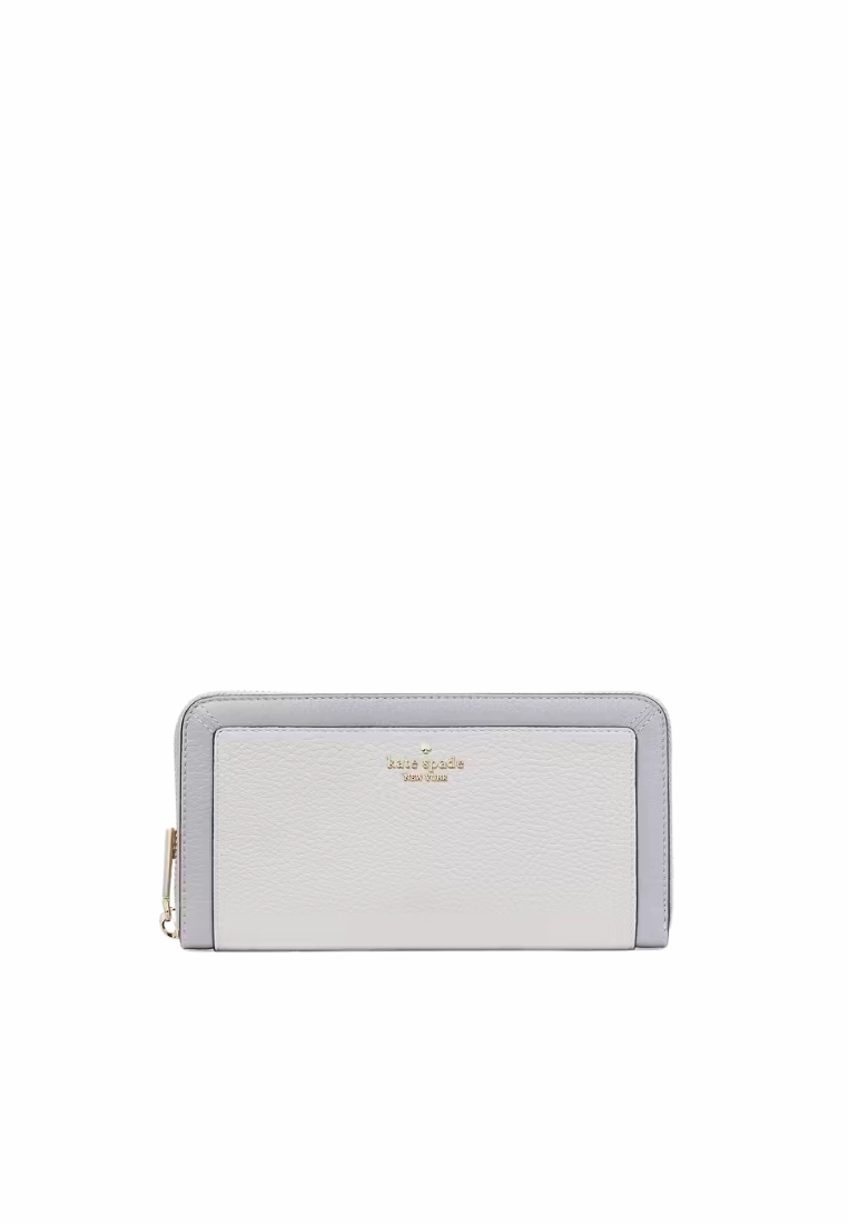 Kate Spade Lena Colorblock Large Continental Wallet In Mountain Grey KI835