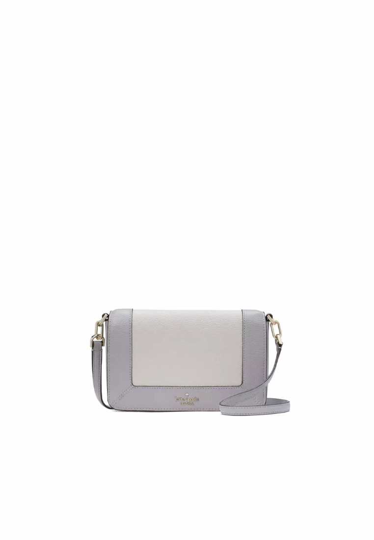 Kate Spade Lena Colorblock Mini Flap Crossbody Bag In Mountain Grey KH792