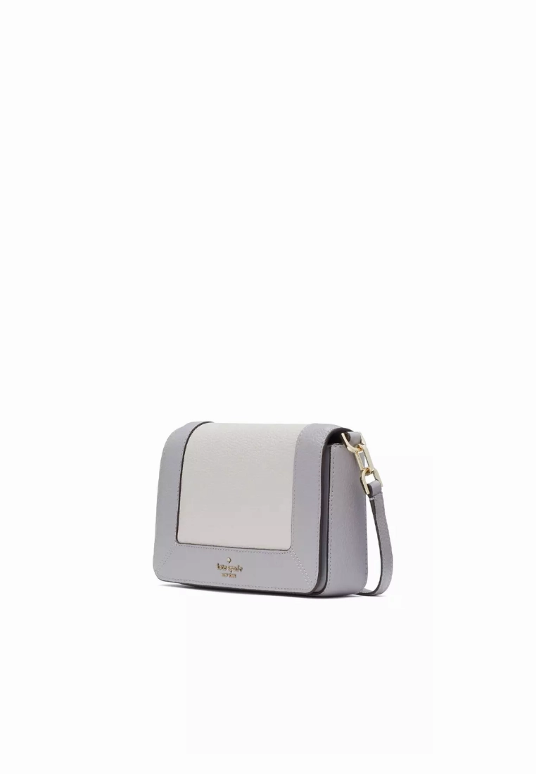 Kate Spade Lena Colorblock Mini Flap Crossbody Bag In Mountain Grey KH792