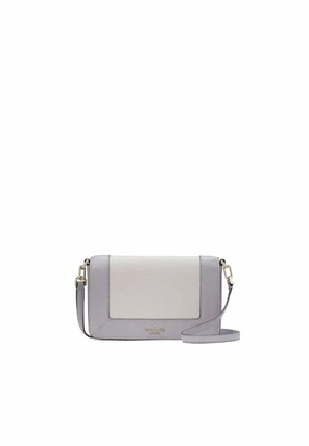 Kate Spade Lena Colorblock Mini Flap Crossbody Bag In Mountain Grey KH792