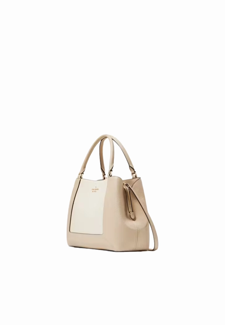 Kate Spade Lena Colorblock Satchel Bag In Light Sand KH440